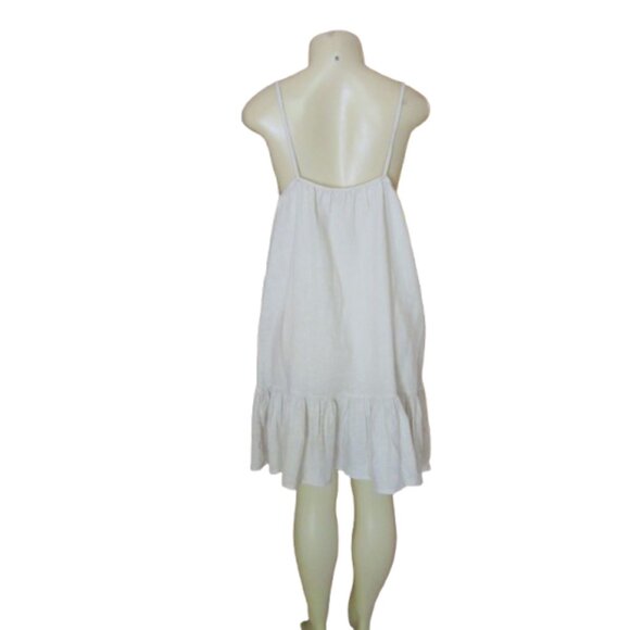 Bellambra Light Beige Linen Spaghetti Strap Sundress Size M - Picture 4 of 6